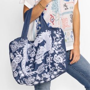 Johnny Was ALICENT DENIM TOTE BAG
